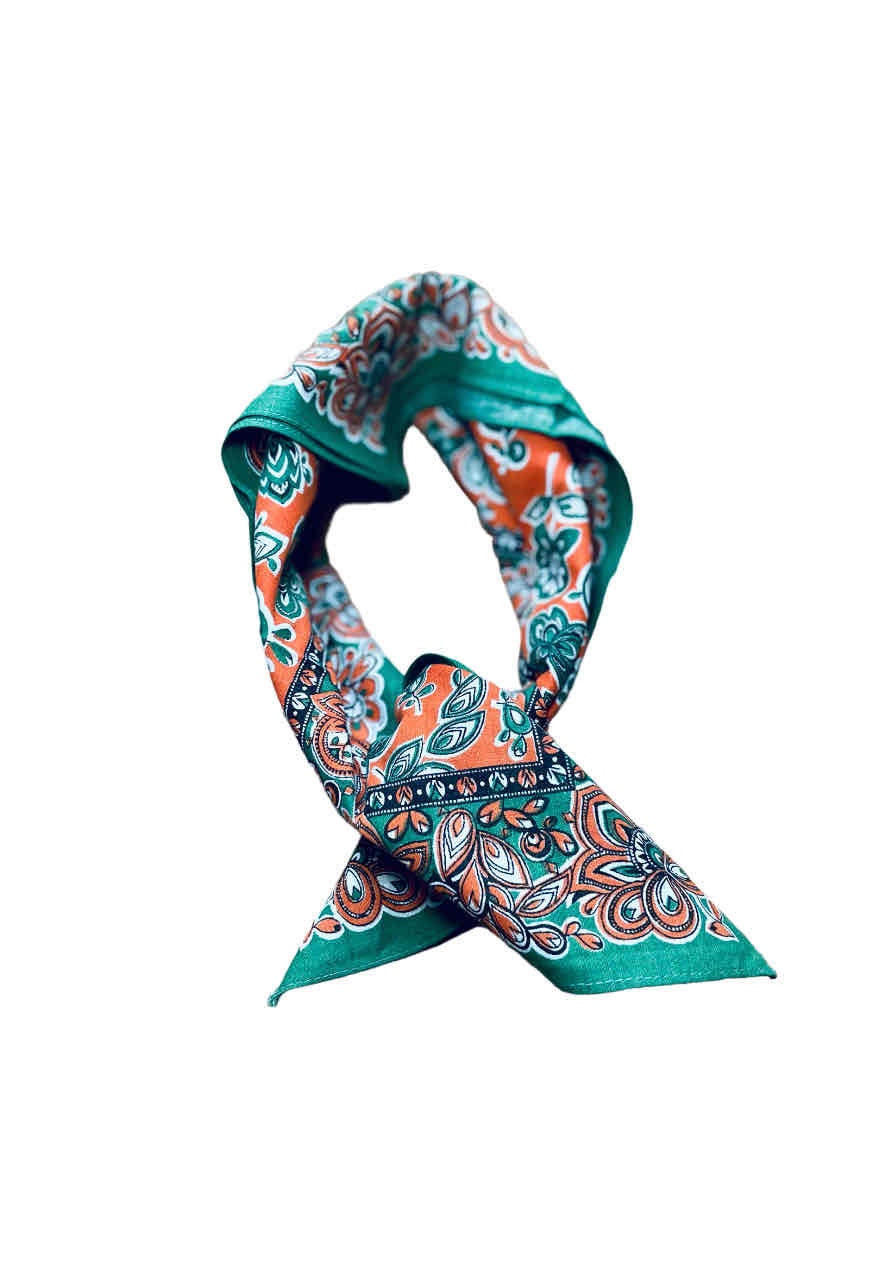Bandana orange et vert