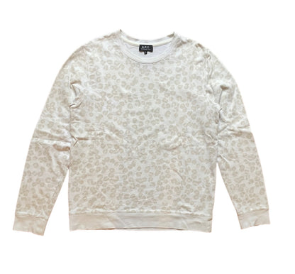 Sweat A.P.C. beige motifs leopard