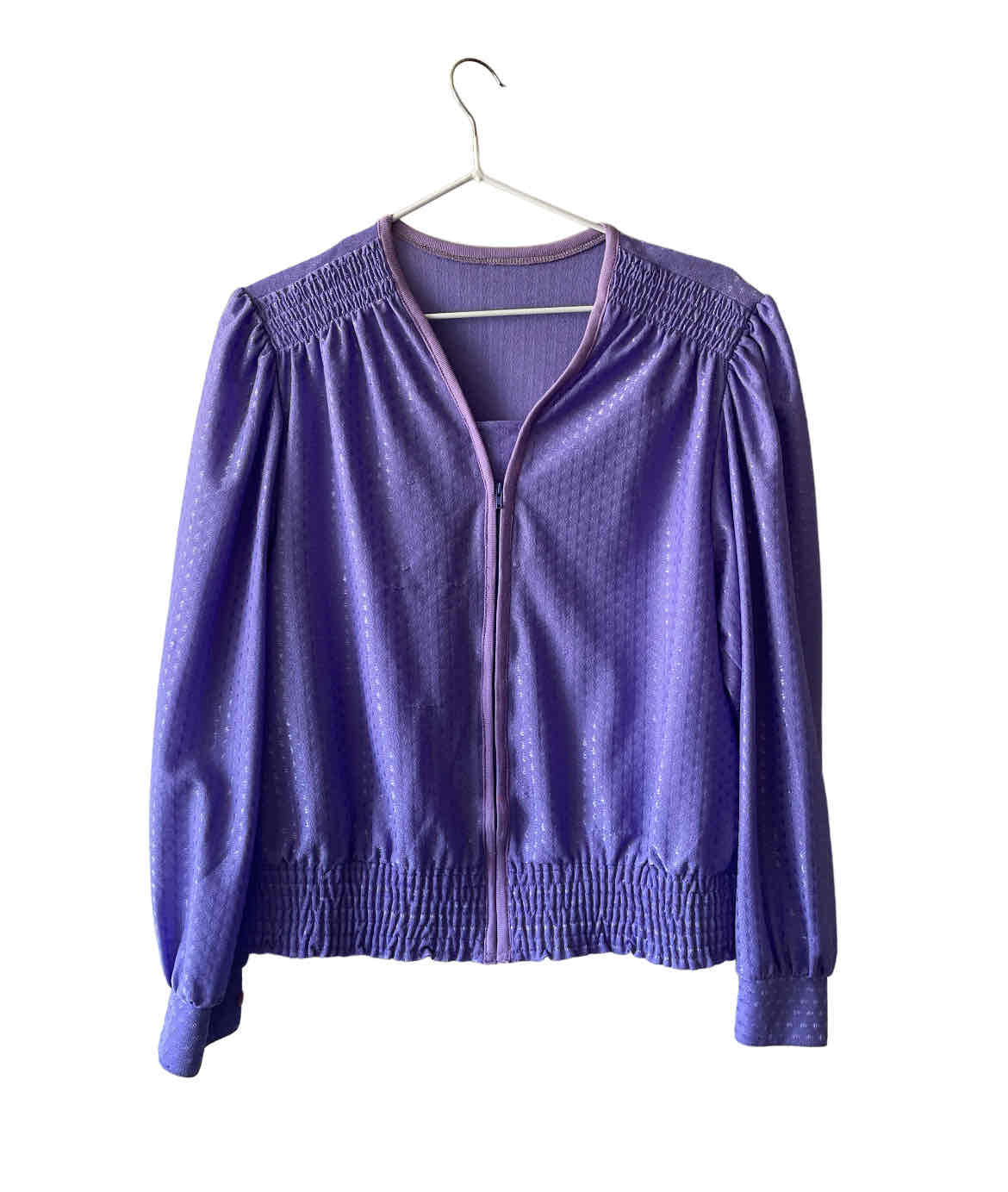 Veste violette teddy brillante