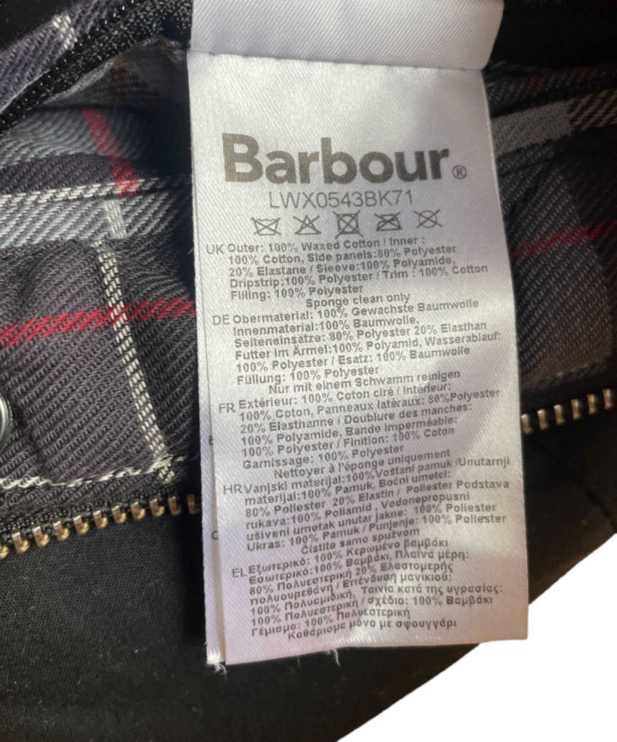 Manteau Barbour en coton ciré