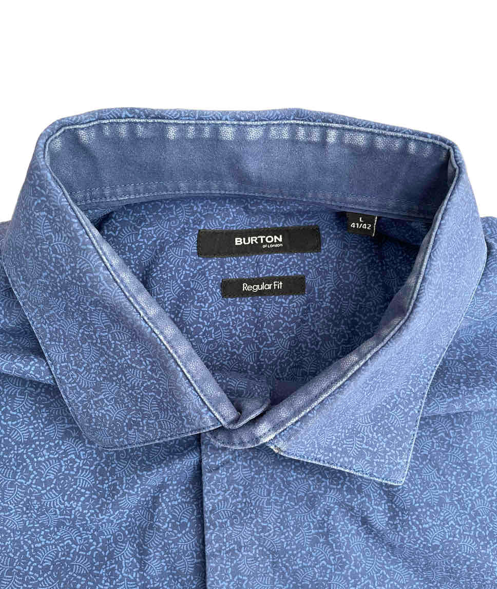 Chemise bleu marine à motifs BURTON