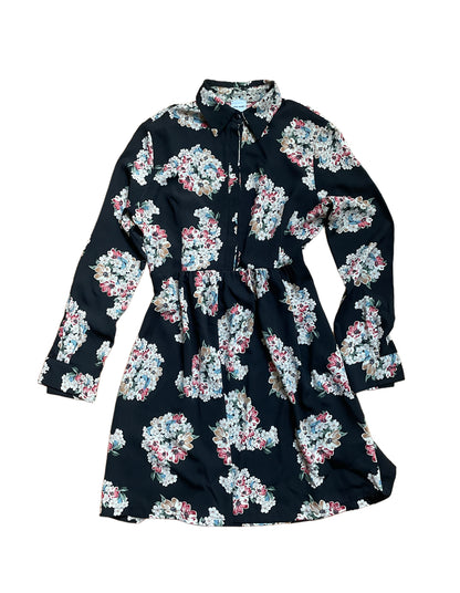 Robe noire à fleur JANE WOOD