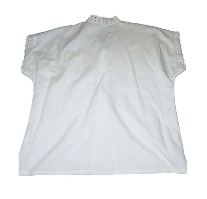 Blouse blanche à dentelles vintage